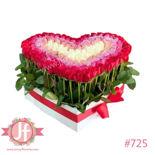 725-corazon-con-150-rosas-degradado flores en guadalajara