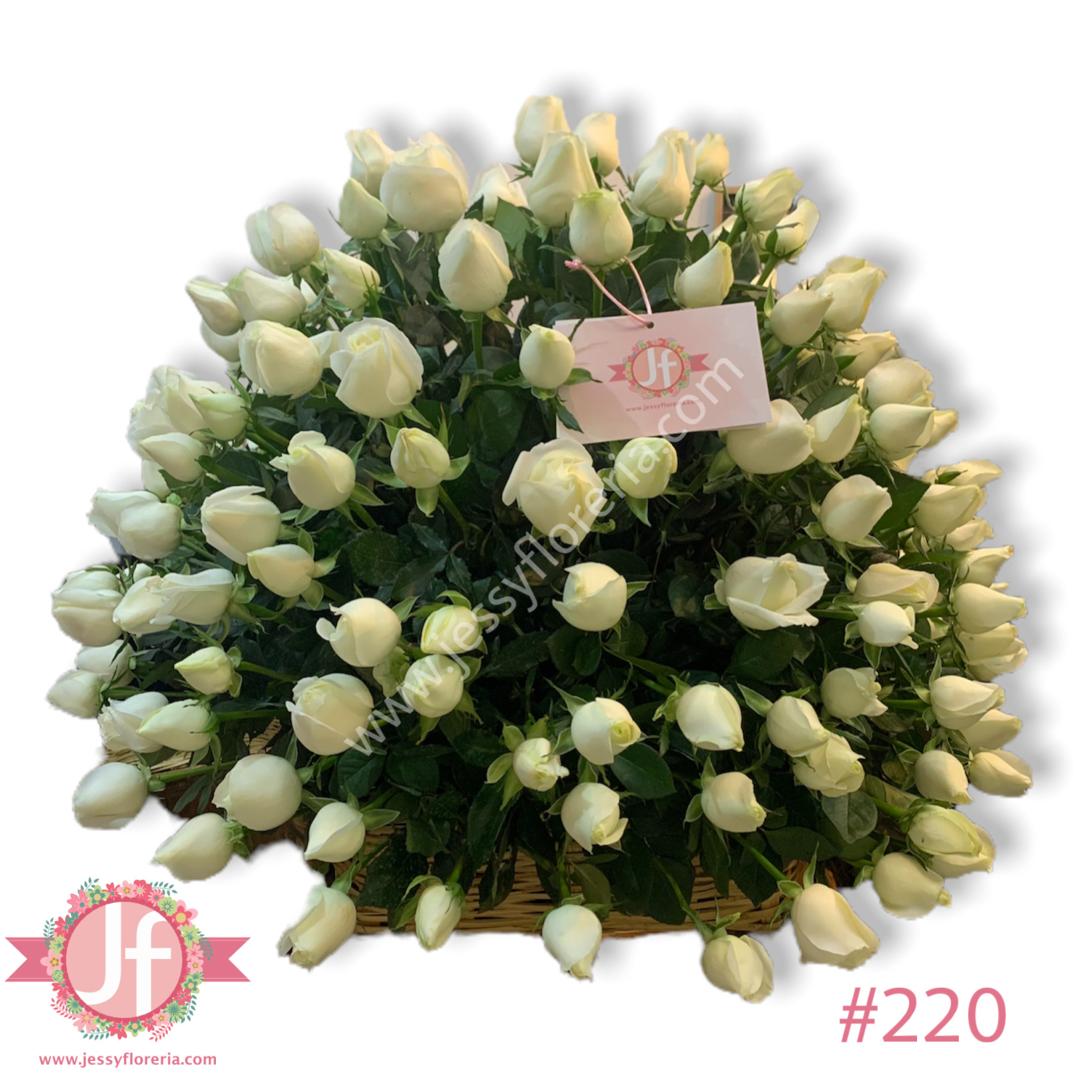 Canasta de 200 rosas blancas - Envío GRATIS mismo día 2-4 Hrs