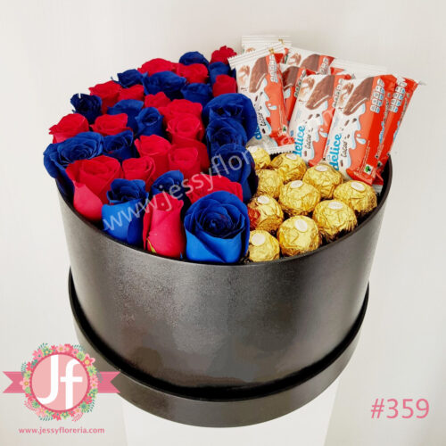 359-caja-con-35-rosas-8-kinder-delice-y-10-ferreros