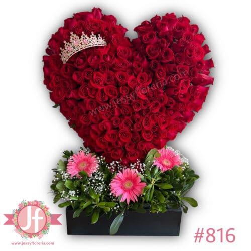 816-corazon-200-rosas-rojas-gerberas-y-corona