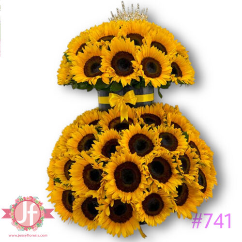 741-maxicaja-2-pisos-de-girasoles-y-corona