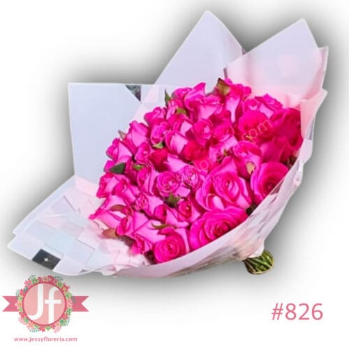 826-ramo-45-rosas-fucsia