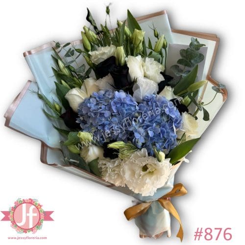 876 Bouquet hortensias y lisianthus